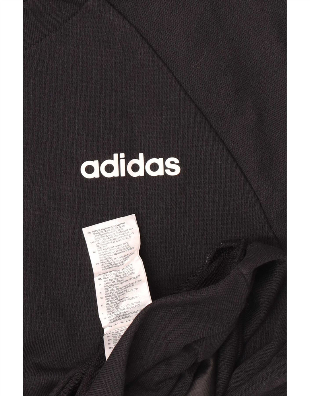 Felpa Adidas da uomo con vestibilità regolare, maglione medio, cotone nero