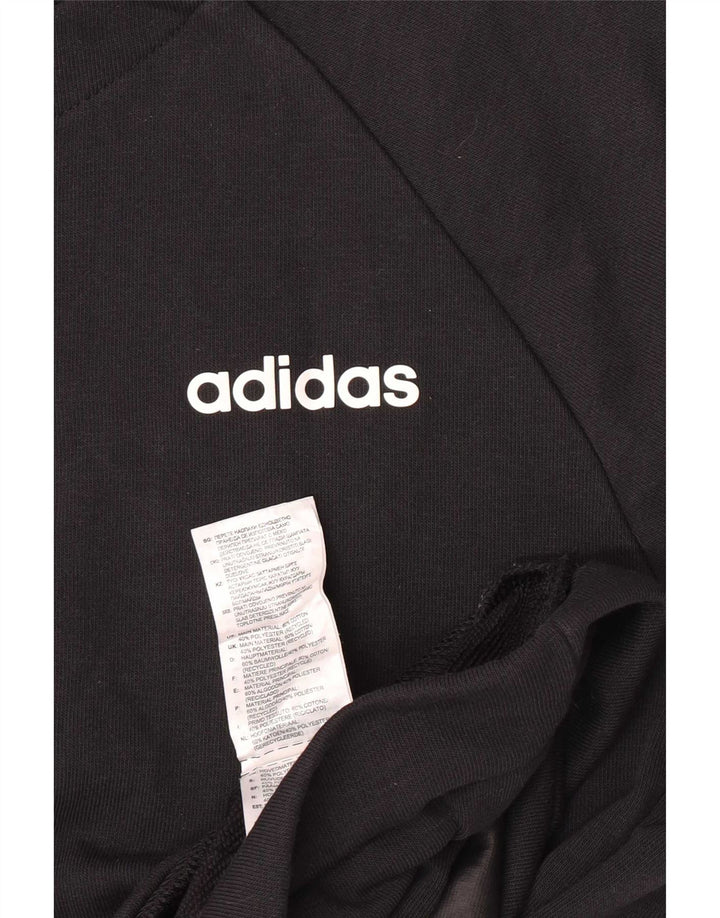 Felpa Adidas da uomo con vestibilità regolare, maglione medio, cotone nero