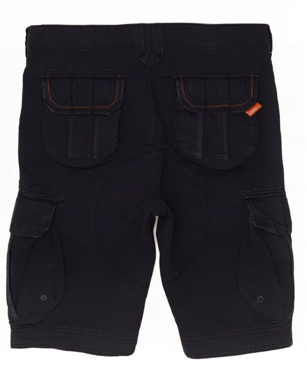 Pantaloncini cargo da uomo Superdry medi W32 in cotone blu navy