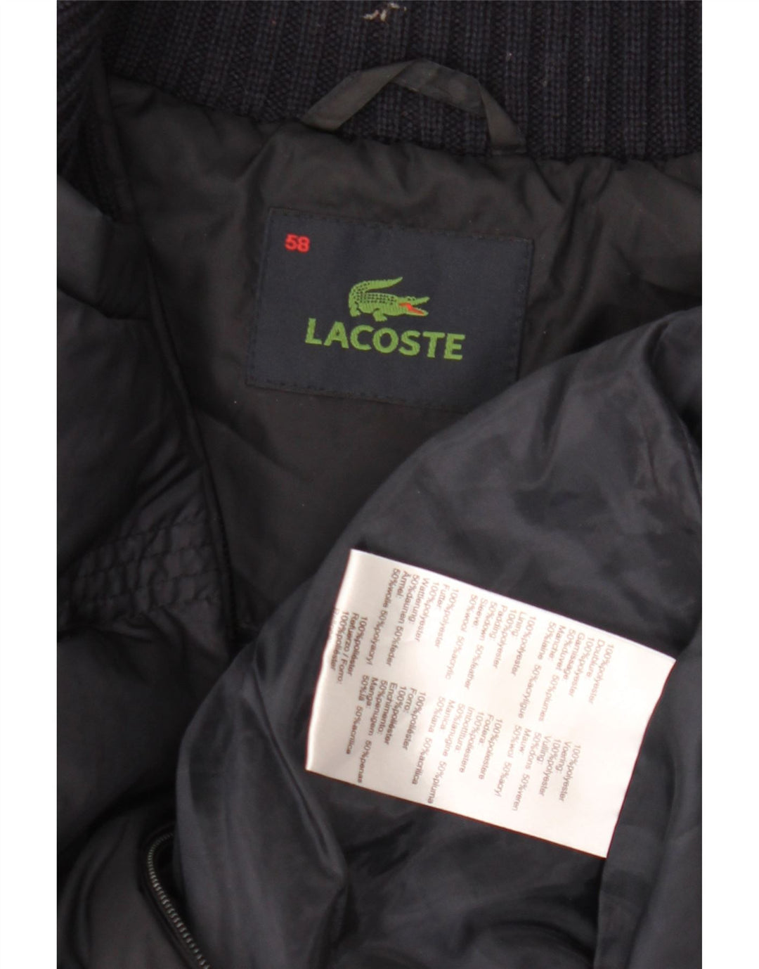 Gilet imbottito da uomo Lacoste IT 58 3XL poliestere blu navy