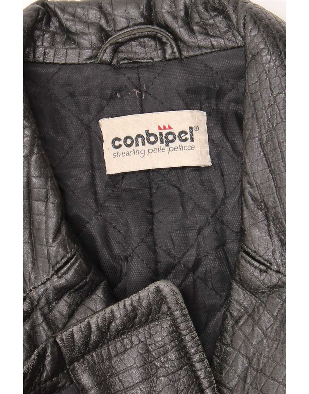 Cappotto in pelle da donna Conbipel UK 12 medio nero stampa animalier classico