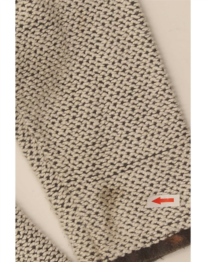 Felpa da uomo con collo con zip Weird Fish, maglione grande, cotone grigio