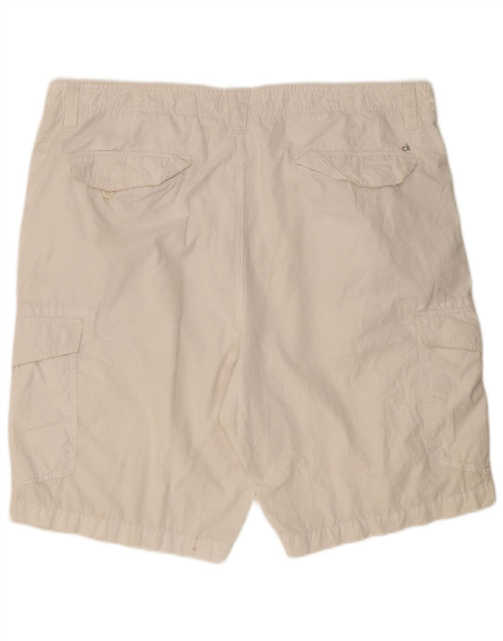 Pantaloncini cargo da uomo Calvin Klein W40 XL cotone bianco