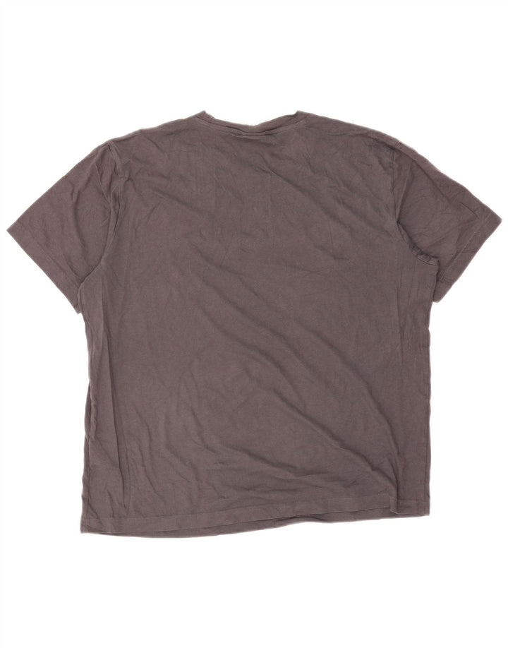 T-shirt grafica da uomo Champion Top grande in cotone grigio
