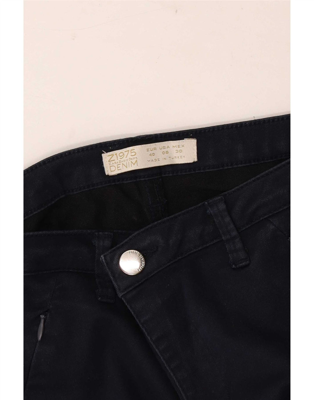Jeans slim da donna Zara EU 40 medio W30 L28 blu navy
