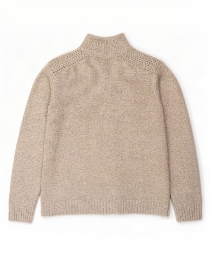 Maglione cardigan da uomo Marks & Spencer grande acrilico screziato beige