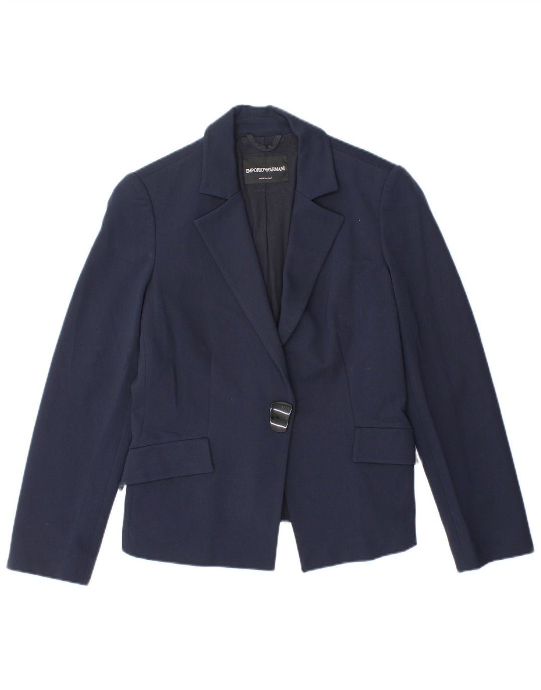 Giacca blazer da donna a 1 bottone Emporio Armani UK 10 piccola blu navy