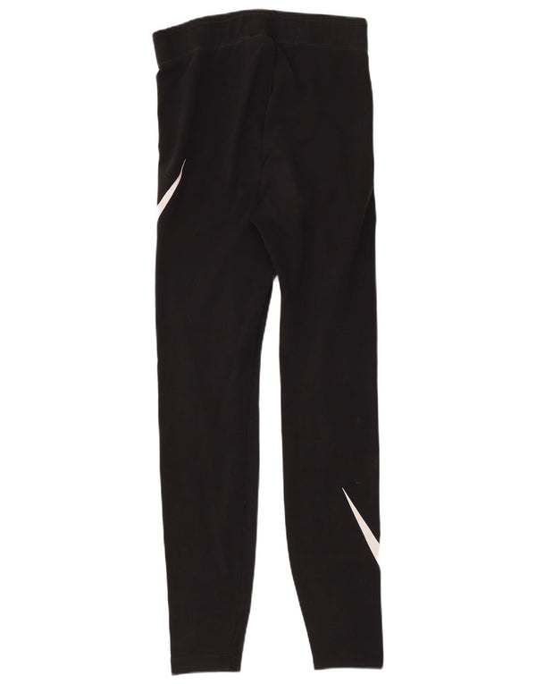Leggings grafici da donna Nike UK 4 XS cotone nero
