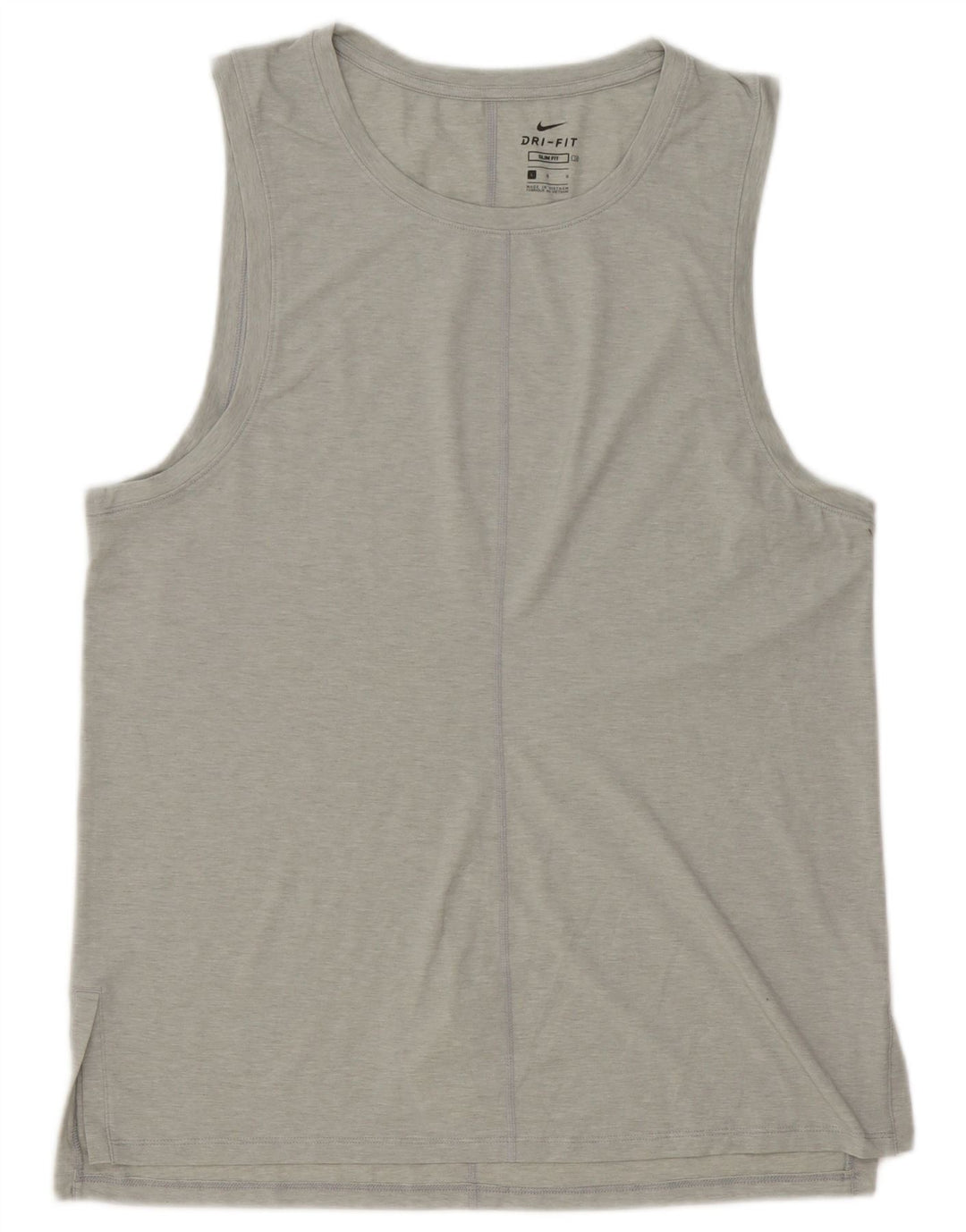 Canotta slim Nike Dri Fit da uomo, grande, in poliestere grigio