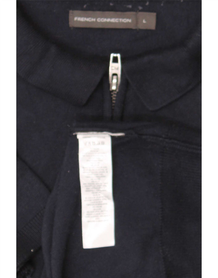 Polo da uomo French Connection grande in viscosa blu navy