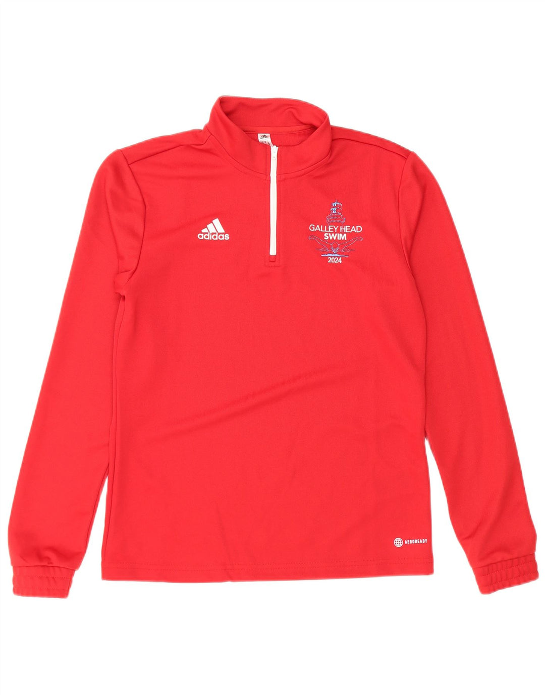 Top da tuta ADIDAS Aeroready Graphic Pullover da donna UK 12/14 Rosso medio