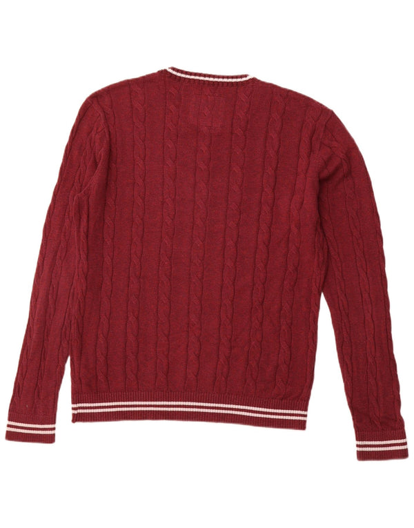 HOLLISTER Maglione girocollo da uomo in cotone marrone medio medio