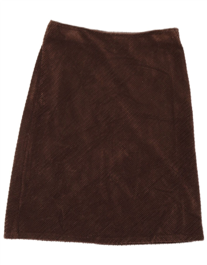 Gonna in velluto a coste da donna Sisley W28 Marrone medio