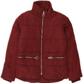 Giacca imbottita oversize da donna Topshop UK 8 piccola bordeaux in poliestere