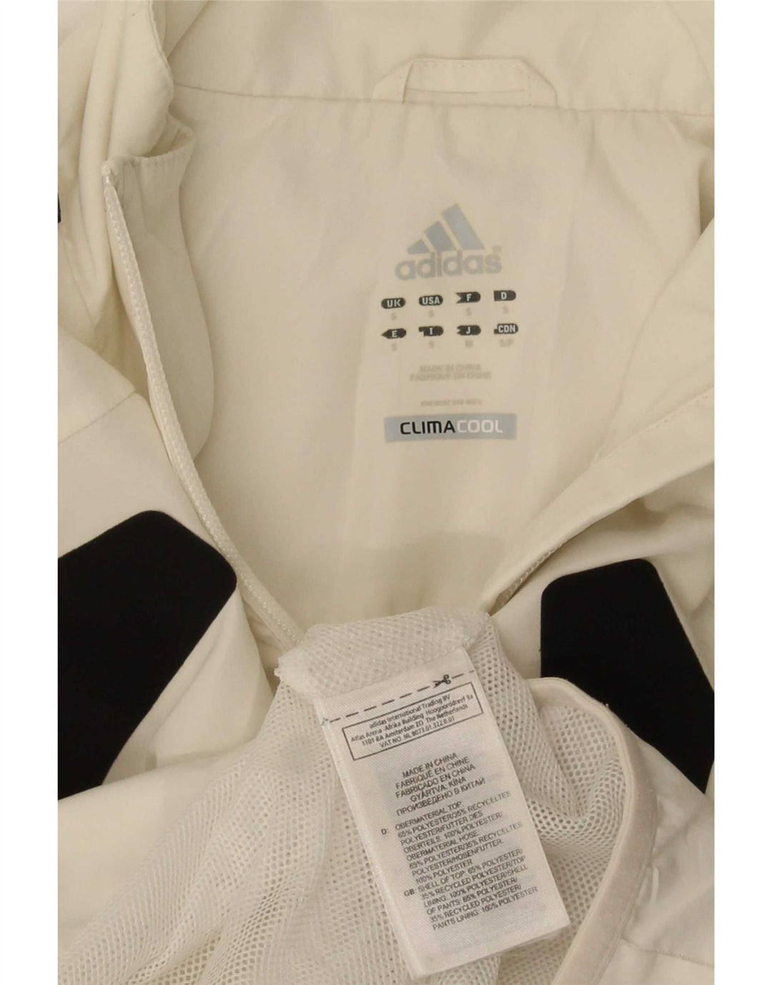 Giacca da allenamento Adidas Climacool da uomo, piccola, colore bianco