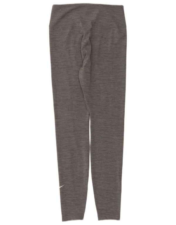 Leggings Nike Dri Fit da donna UK 8 Small Poliestere chiazzato grigio