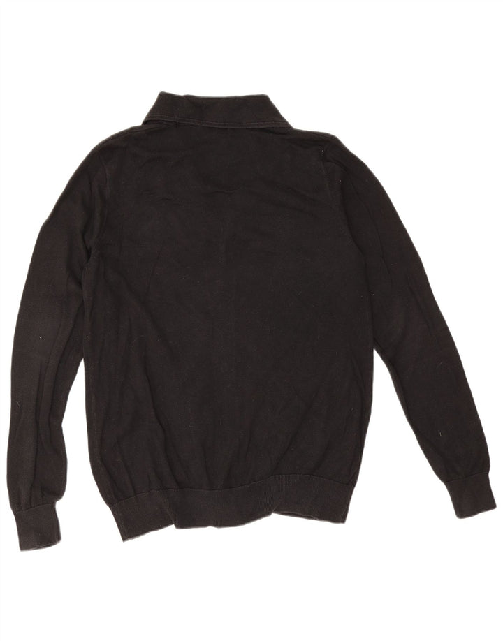 Maglione cardigan da ragazzo Fred Perry 13-14 anni grande in cotone nero