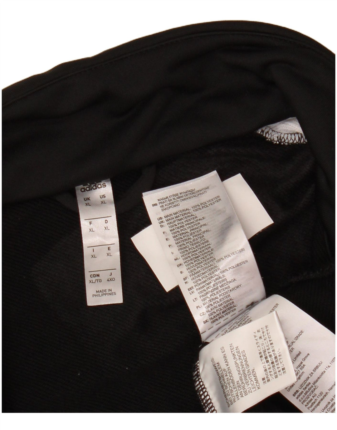 Giacca da tuta da uomo ADIDAS XL Poliestere color block nero