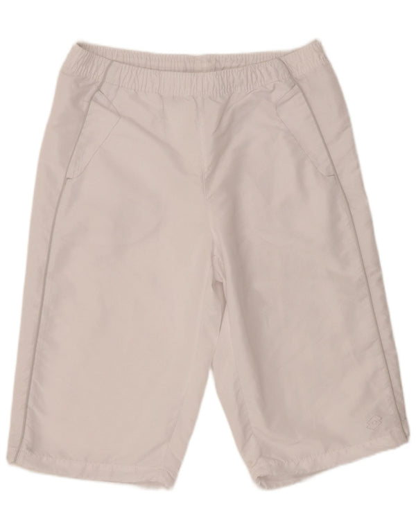 Pantaloncini sportivi da uomo Lotto Large bianchi