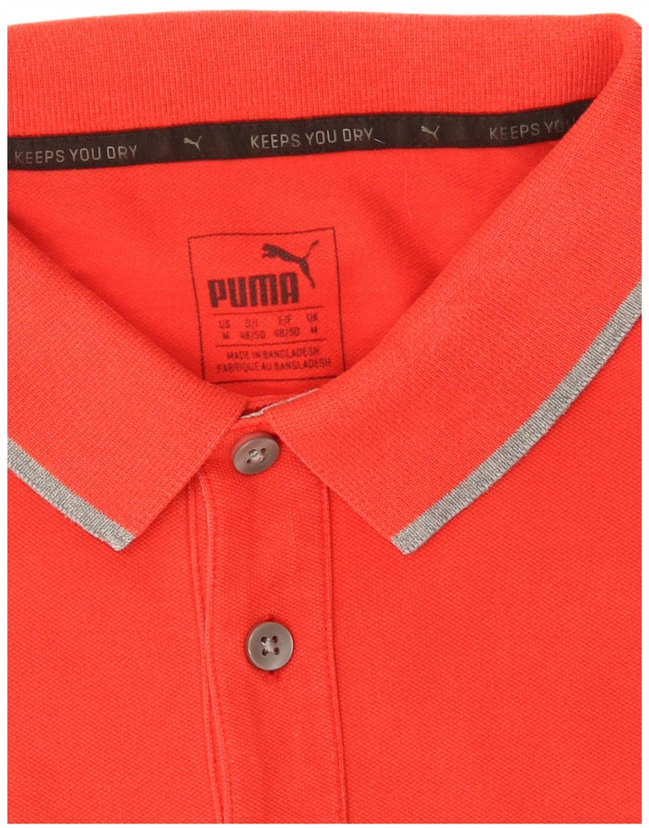 Polo Puma da uomo di colore rosso medio