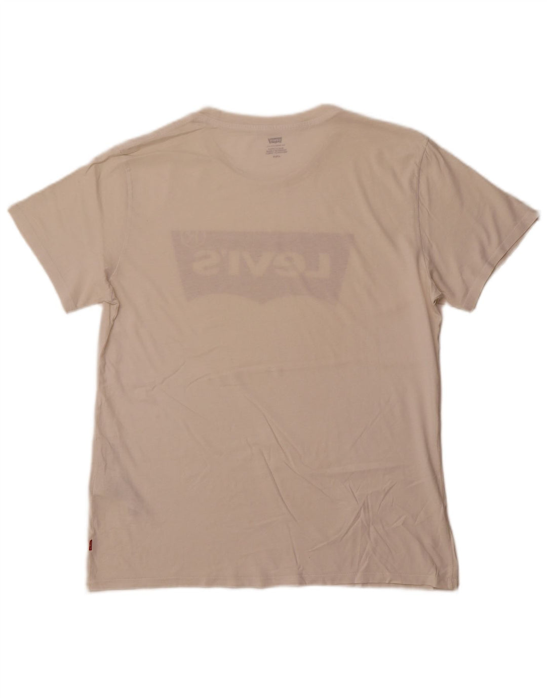 T-shirt grafica da uomo LEVI'S Top grande in cotone bianco sporco