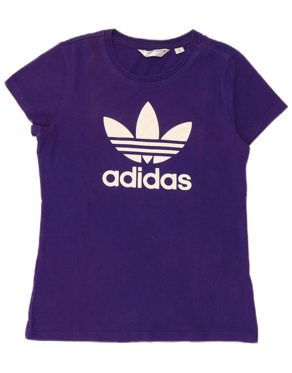 T-shirt grafica da donna Adidas Top IT 40 Small Viola in cotone