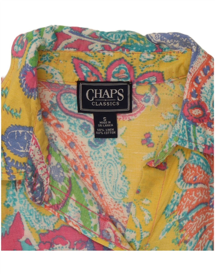 CHAPS Camicia da donna con maniche a 3/4 Camicetta UK 10 Piccolo motivo cachemire multicolore