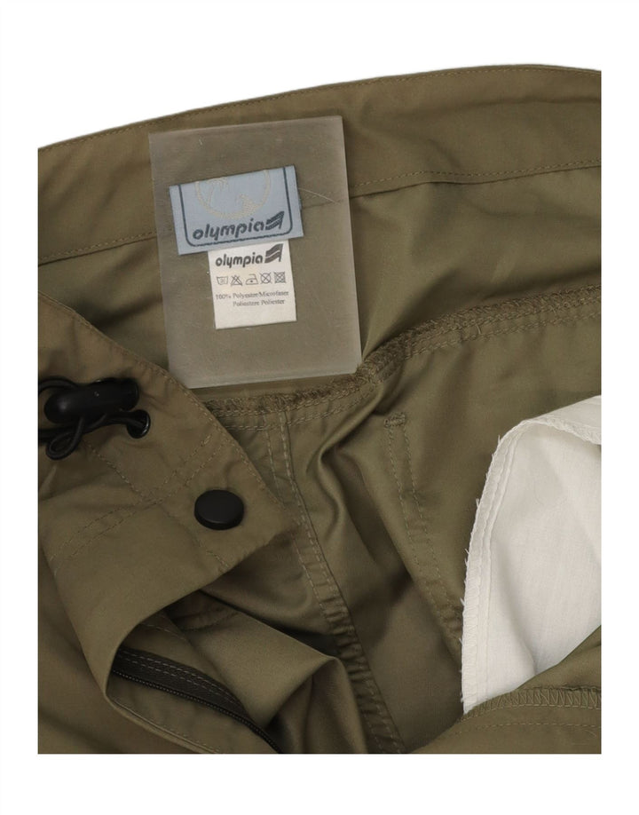 OLYMPIA Mens Straight Cargo Trousers W36 L30 Khaki Polyester Vintage Olympia and Second-Hand Olympia from Messina Hembry 
