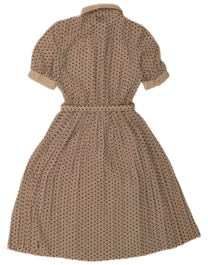 Il tuo abito a trapezio da donna Sixth Sense IT 44 Poliestere maculato beige medio