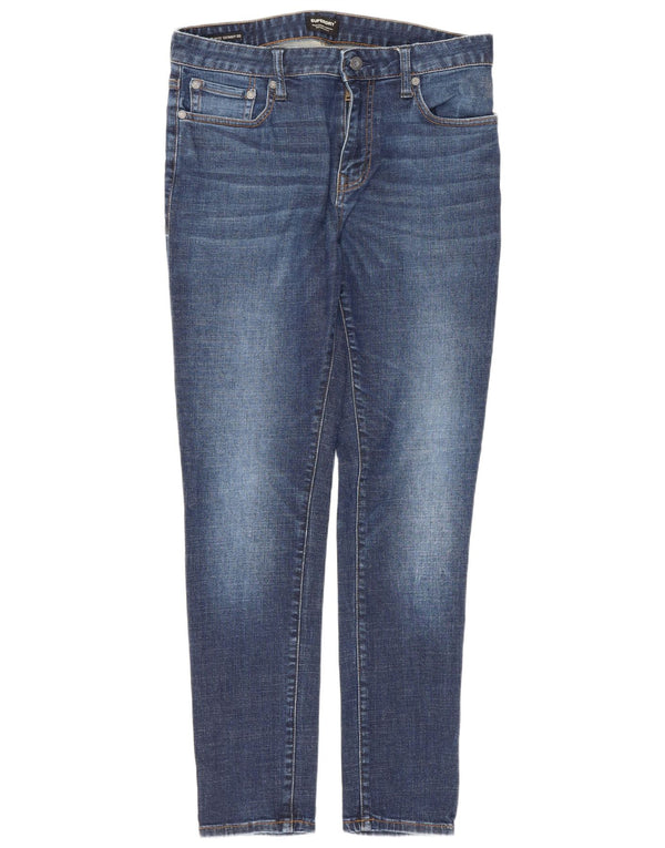Jeans skinny da uomo Travis Superdry W32 L32 cotone blu