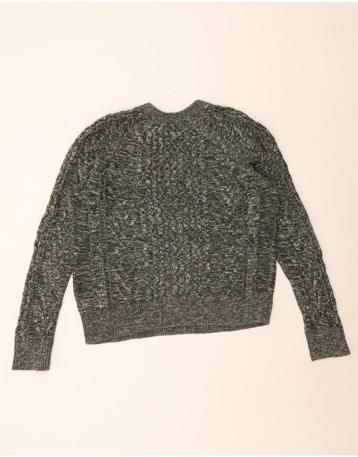 Maglione maglione girocollo oversize da donna Gap UK 16 grande grigio screziato