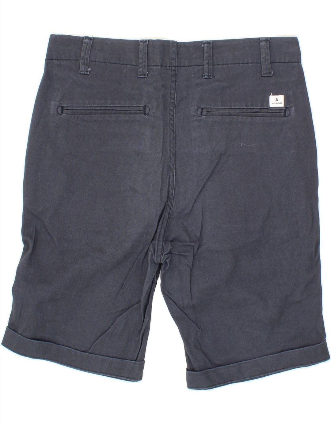 JACK & JONES Mens Regular Chino Shorts W30 Medium Navy Blue Cotton Vintage Jack & Jones and Second-Hand Jack & Jones from Messina Hembry 
