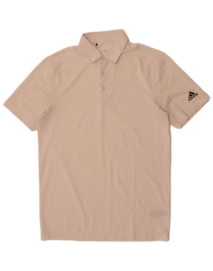 Polo Adidas Primegreen da uomo piccola in poliestere bianco