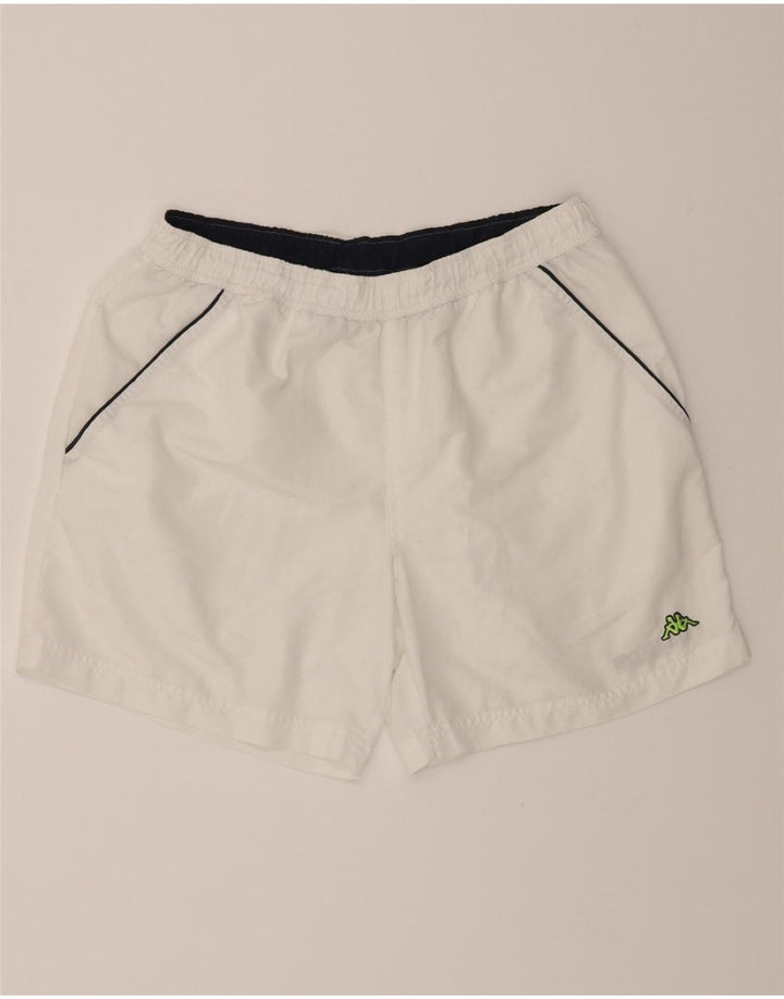 KAPPA Mens Sport Shorts Large White Polyester Vintage Kappa and Second-Hand Kappa from Messina Hembry 