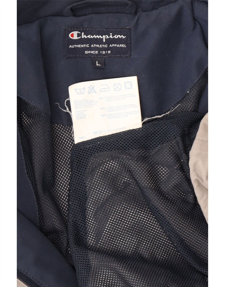 Giacca da tuta da uomo CHAMPION grande in poliestere grigio