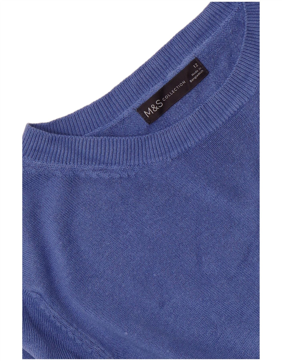 Maglione maglione con scollo a barca da donna Marks & Spencer UK 12 Blu medio