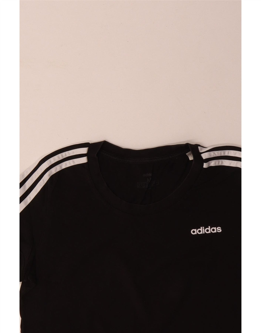 T-shirt da donna ADIDAS Top UK 12/14 cotone nero medio