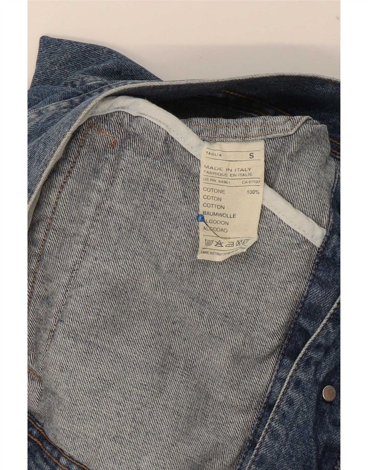 Giacca in denim da uomo Sisley UK 36 piccola in cotone blu