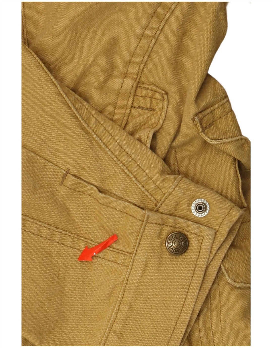 Giacca vintage da uomo IT 50 grande in cotone giallo