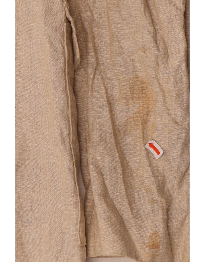 Giacca militare da uomo Zara UK 38 Lino beige medio