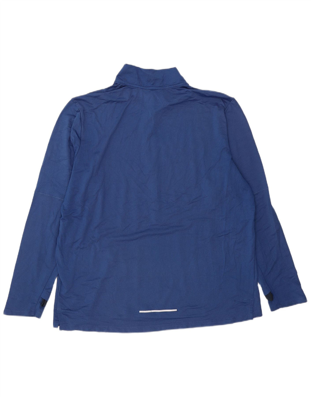 NIKE Top da tuta pullover con zip e collo Dri Fit da uomo 2XL blu poliestere