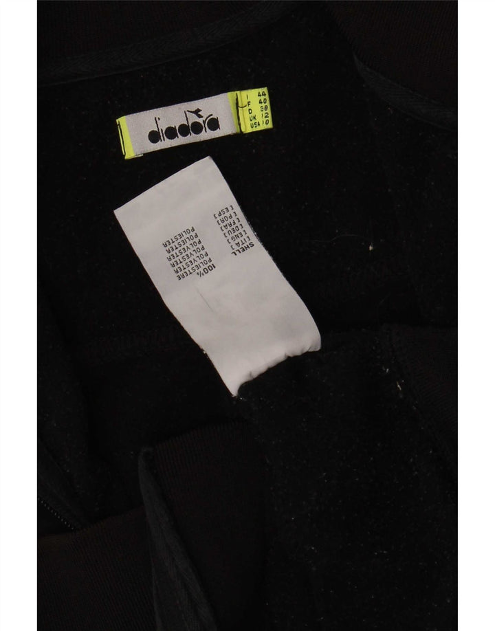 Giacca da tuta da donna Diadora UK 12 Medium Nero Poliestere