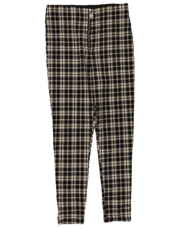 Pantaloni skinny casual da donna Zara grandi W30 L26 neri a quadri