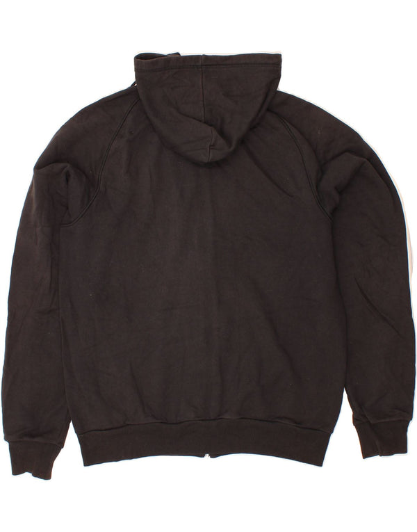 Maglione con cappuccio e zip da uomo ADIDAS grande in cotone nero