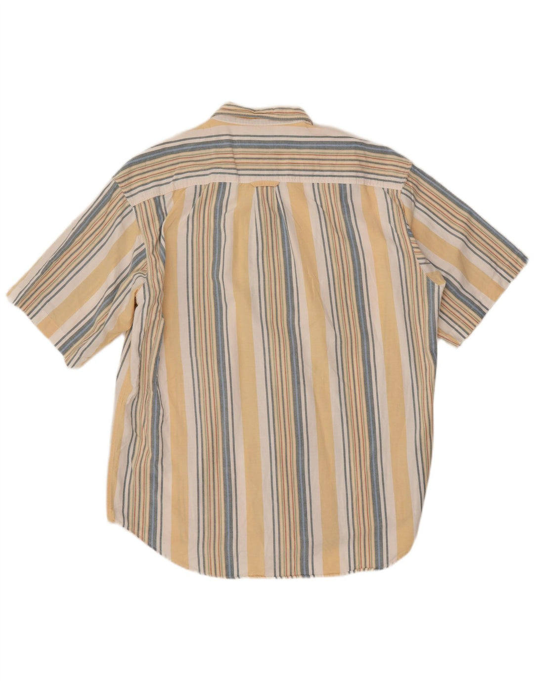 DOCKERS Camicia a maniche corte da uomo in cotone a righe grandi gialle