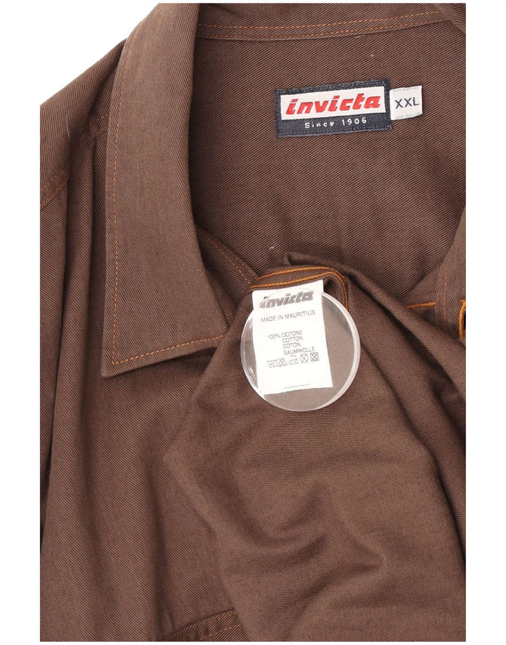 Camicia Invicta Uomo 2XL Cotone Marrone