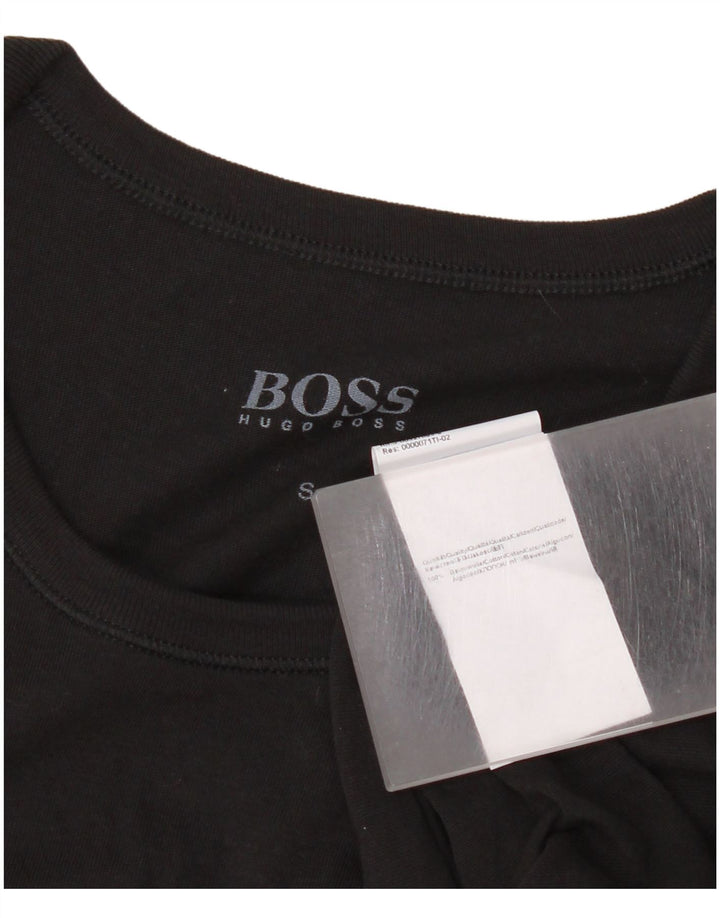 T-shirt da uomo Hugo Boss Top piccola in cotone nero