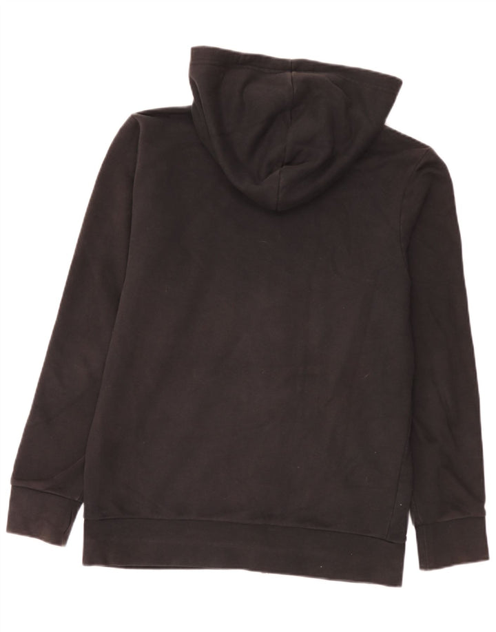 Maglione con cappuccio e zip Adidas da uomo medio nero