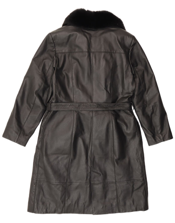 Cappotto In Pelle Donna Conbipel IT 48 Large Pelle Nera