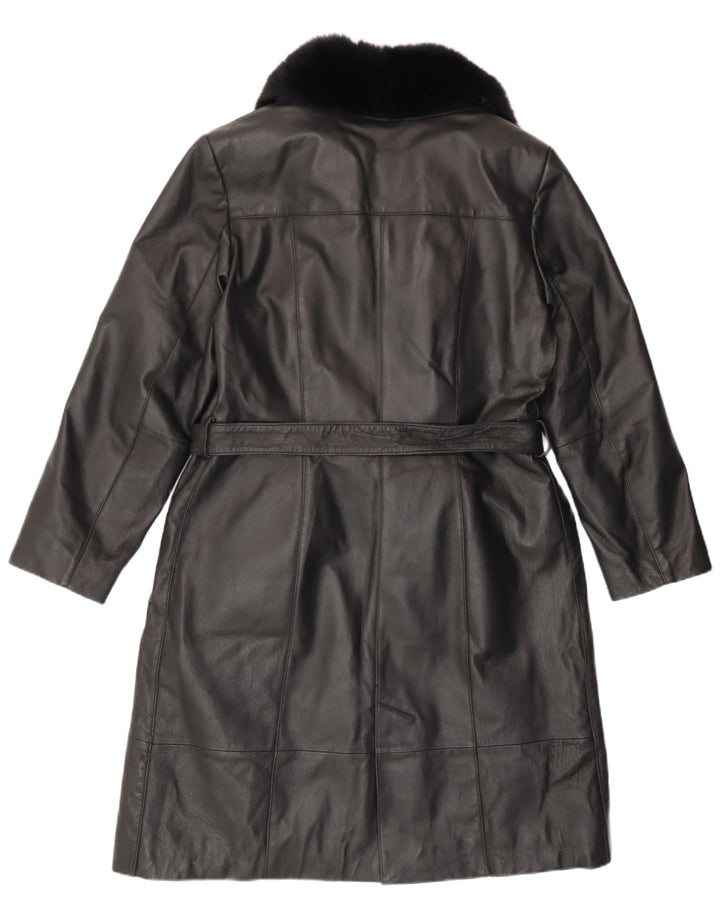 Cappotto In Pelle Donna Conbipel IT 48 Large Pelle Nera